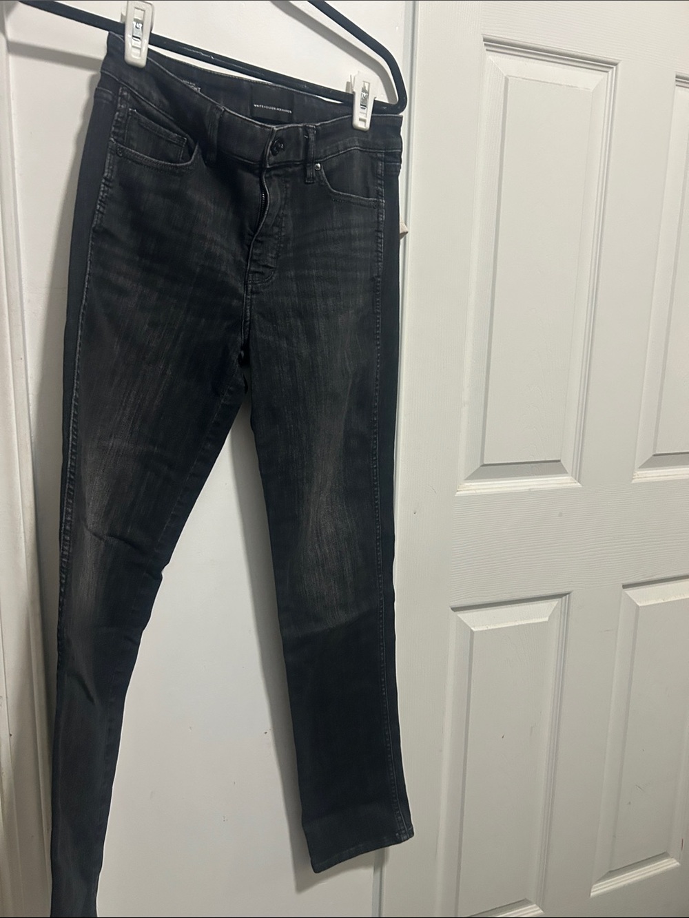 White House Black Market Women's Straight Leg Black Jeans